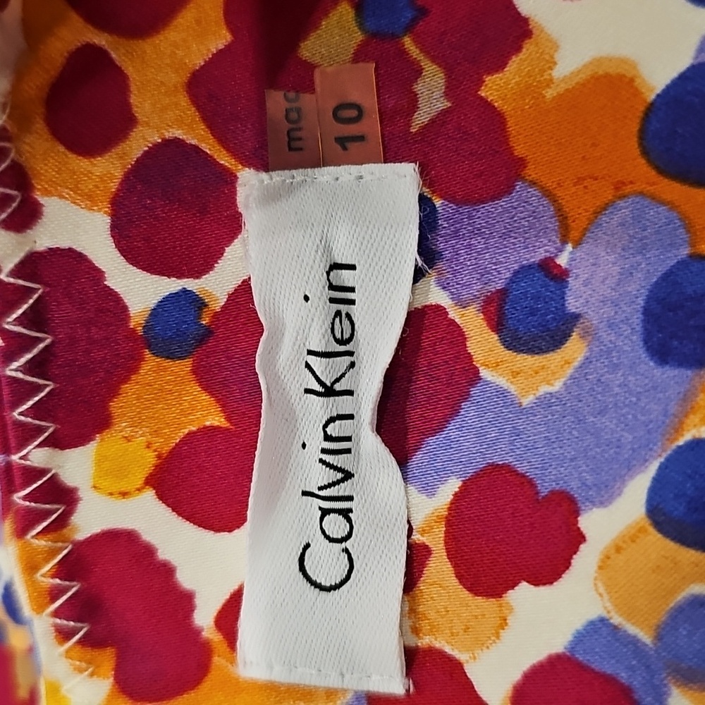 Calvin Klein Multi-color Sleeveless Dress, EUC, Size 10 - Picture 3 of 9